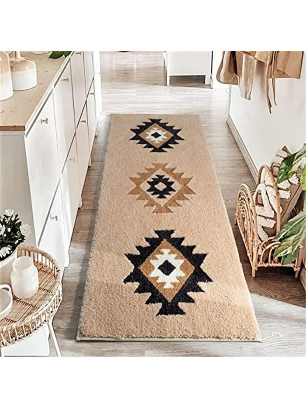 Boho Bathroom Runner Rugs 24"x60" Long Bath Mat for Bathroom Bedroom